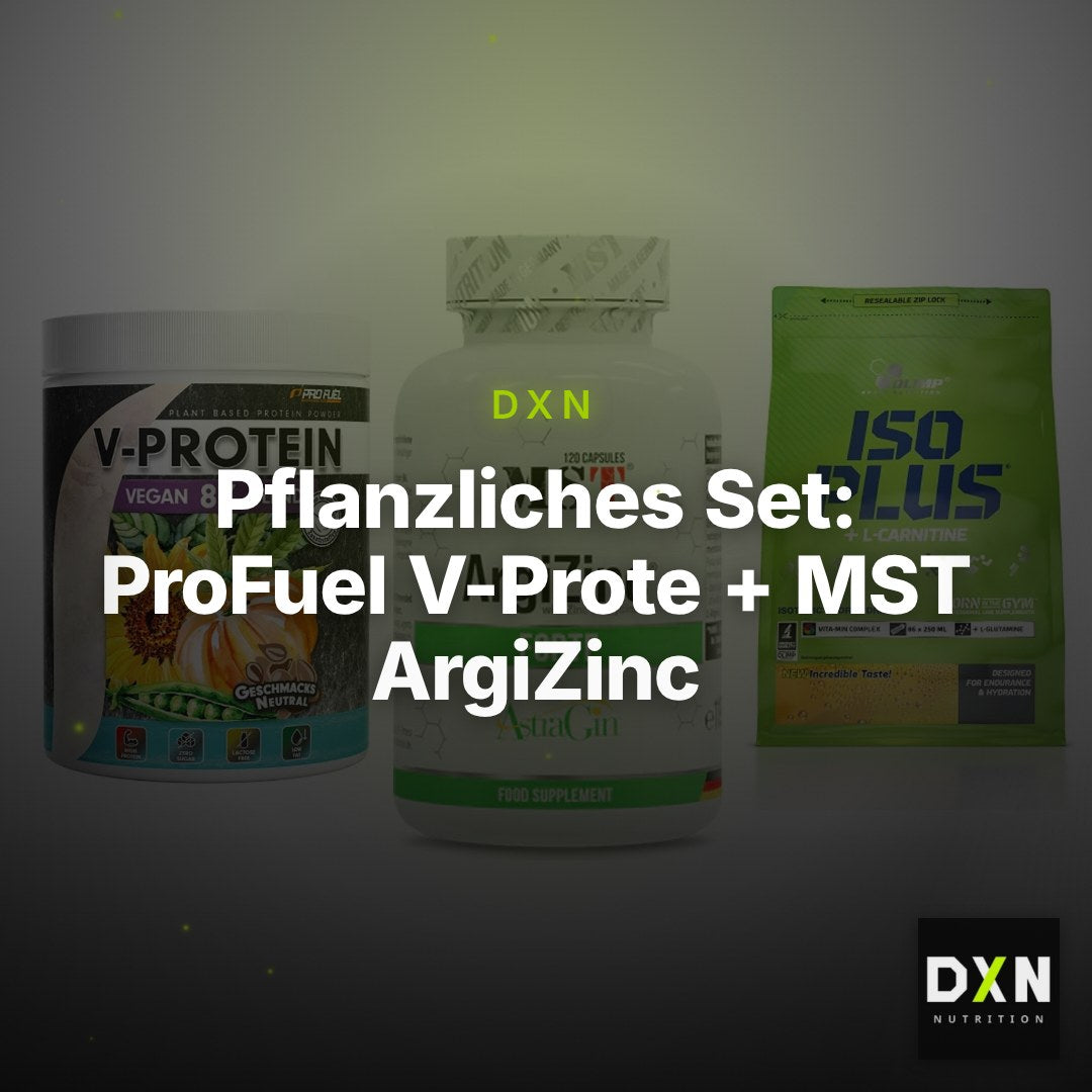 Pflanzliches Set: ProFuel V-Prote + MST ArgiZinc + Olimp Iso Plus – Clean Showcase Plus