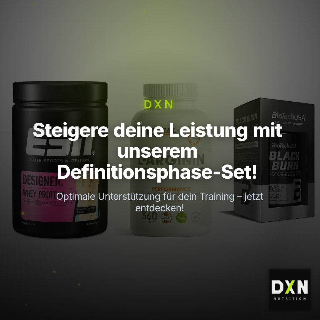 Definitionsphase-Set: ESN Designer + ProFuel L-Argi + BioTech Black – Clean Showcase Plus