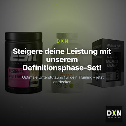 Definitionsphase-Set: ESN Designer + ProFuel L-Argi + BioTech Black – Clean Showcase Plus