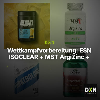 Wettkampfvorbereitung: ESN ISOCLEAR + MST ArgiZinc + 2 weitere – Clean Showcase Plus