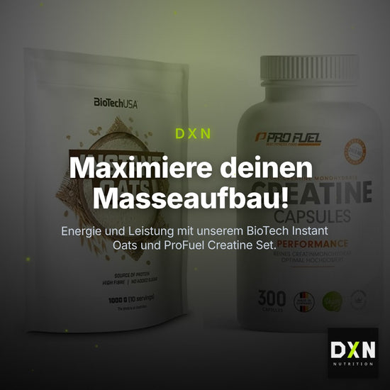 Masseaufbau-Set: BioTech Instant Oats + ProFuel Creatine Monohydrate – Clean Showcase Plus