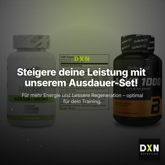 Ausdauer-Set: MST Magnesium + GN Zinc Citrate + BioTech AAKG – Clean Showcase Plus