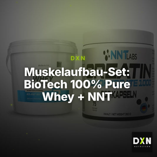 Muskelaufbau-Set: BioTech 100% Pure Whey + NNT Creatin 1000 mg – Clean Showcase Plus