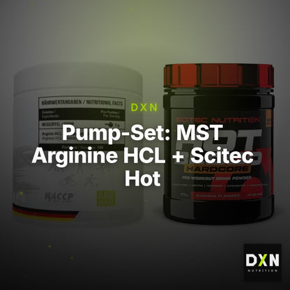 Pump-Set: MST Arginine HCL + Scitec Hot Blood Hardcore 375g – Clean Showcase Plus