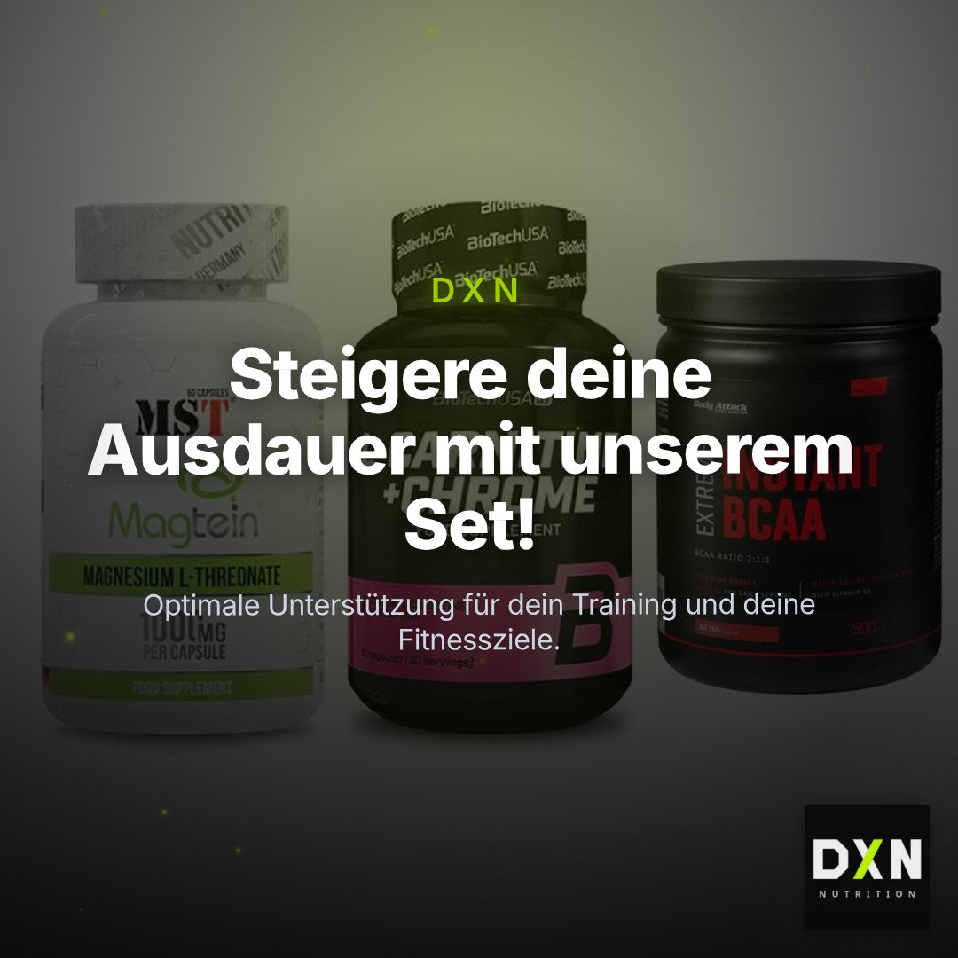 Ausdauer-Set: MST Magnesium + BioTech L-Carnit + Body Attack – Clean Showcase Plus