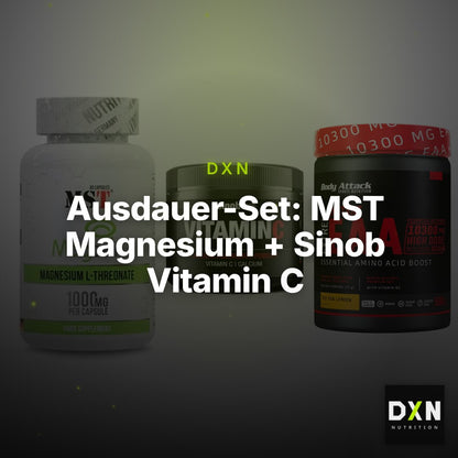 Ausdauer-Set: MST Magnesium + Sinob Vitamin C + Body Attack – Clean Showcase Plus