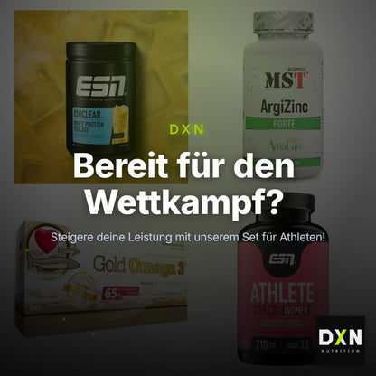 Wettkampfvorbereitung: ESN ISOCLEAR + MST ArgiZinc + 2 weitere – Clean Showcase Plus