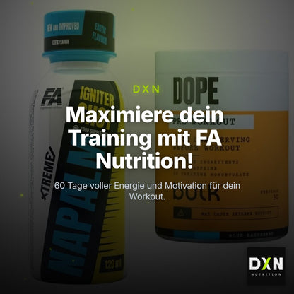 Booster-Trainingsvorrat: FA Nutrition Xtreme – 60 Tage, 78 Portionen – Clean Showcase Plus
