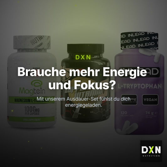 Ausdauer-Set: MST Magnesium + Big Zone Buffere + INLEAD L-Tryptop – Clean Showcase Plus