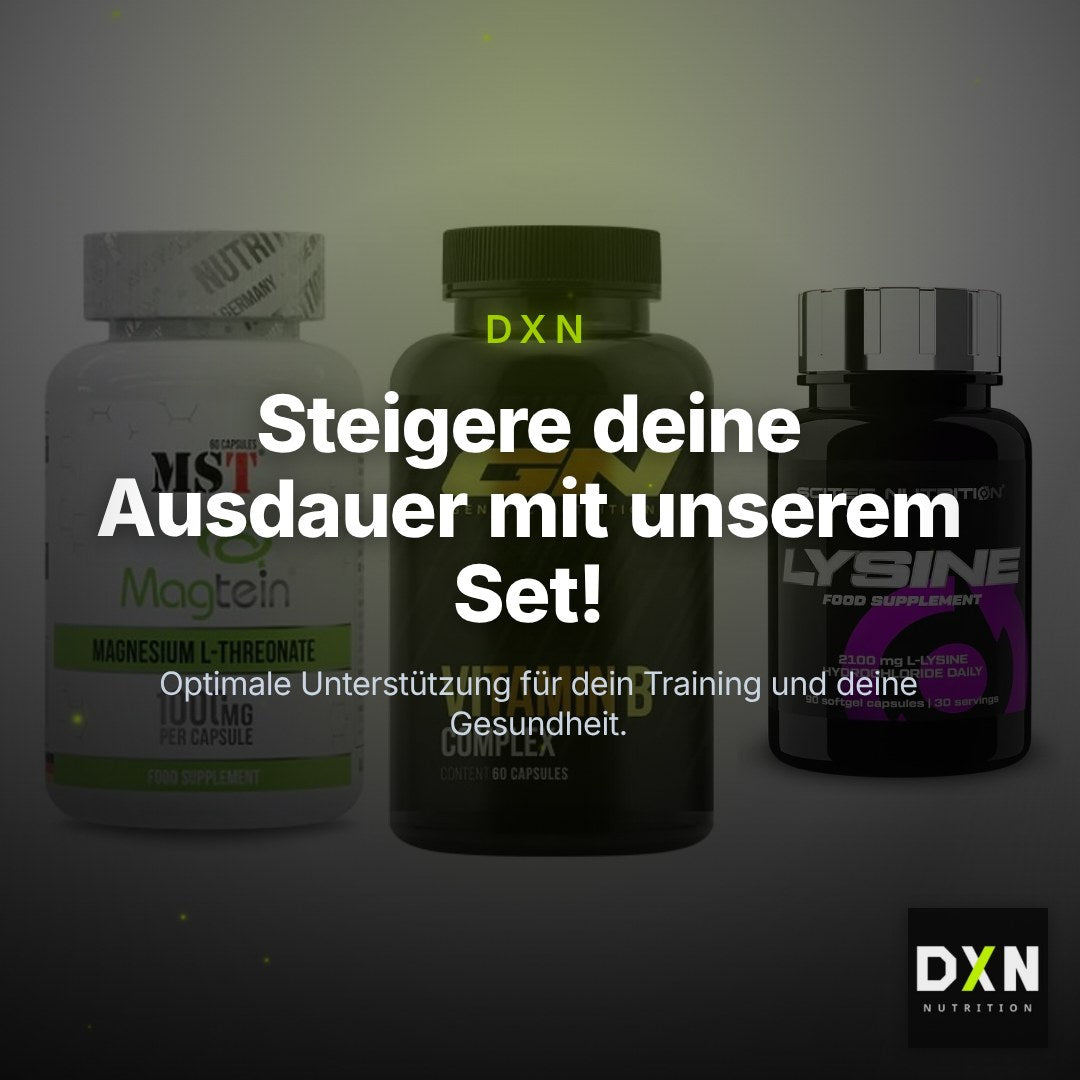 Ausdauer-Set: MST Magnesium + GN Vitamin + Scitec Lysine – Clean Showcase Plus