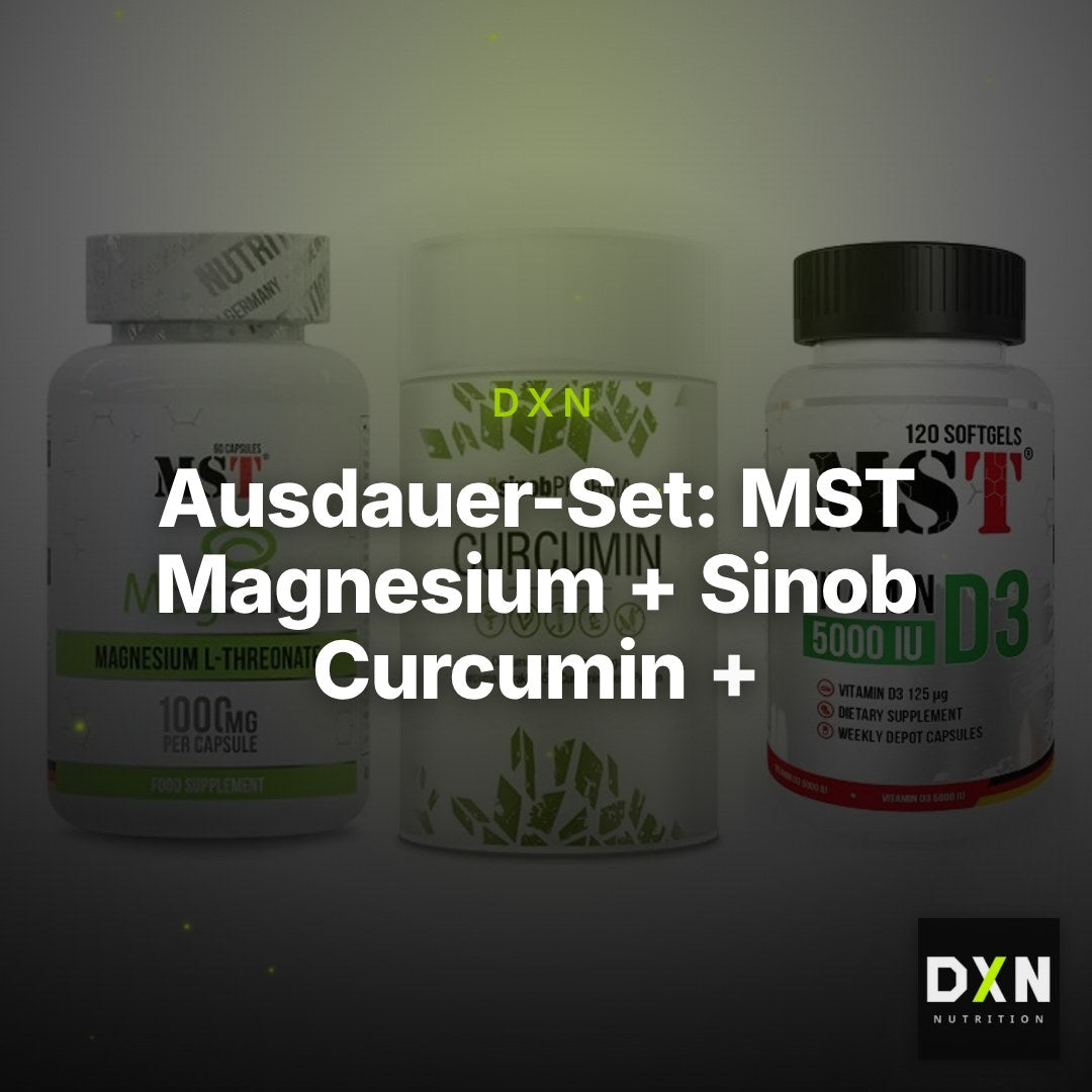 Ausdauer-Set: MST Magnesium + Sinob Curcumin + MST Vitamin D3 – Clean Showcase Plus