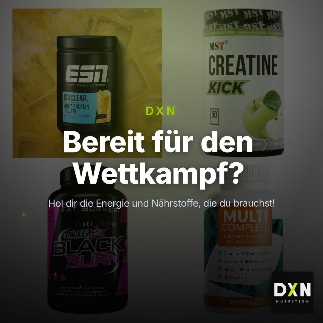 Wettkampfvorbereitung: ESN ISOCLEAR + MST Creatine + 2 weitere – Clean Showcase Plus