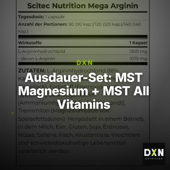 Ausdauer-Set: MST Magnesium + MST All Vitamins + Scitec Mega – Clean Showcase Plus