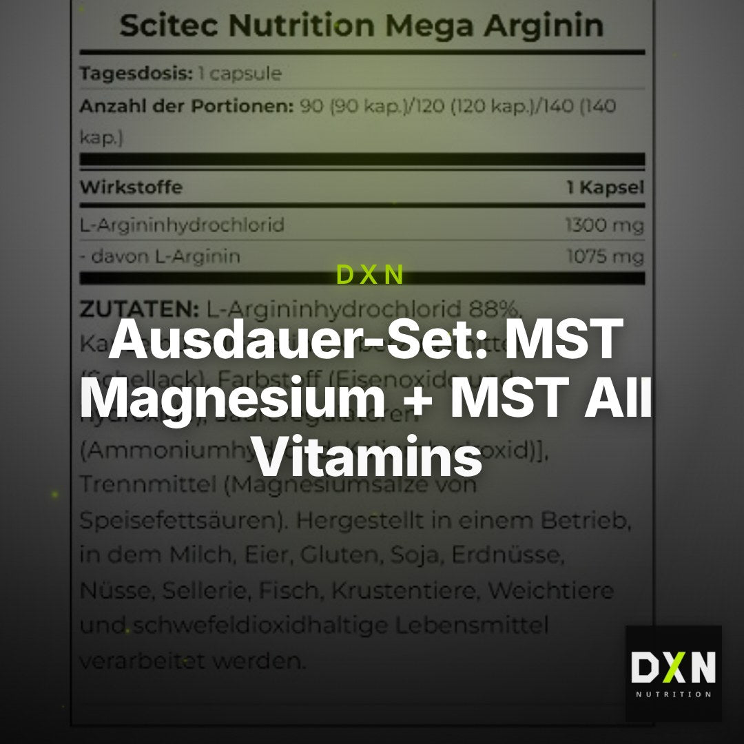 Ausdauer-Set: MST Magnesium + MST All Vitamins + Scitec Mega – Clean Showcase Plus