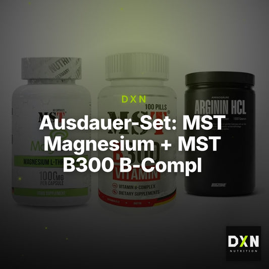 Ausdauer-Set: MST Magnesium + MST B300 B-Compl + Big Zone L-Argin – Clean Showcase Plus