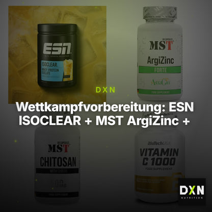 Wettkampfvorbereitung: ESN ISOCLEAR + MST ArgiZinc + 2 weitere – Clean Showcase Plus