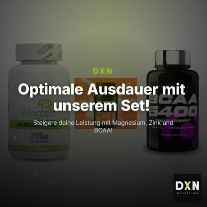 Ausdauer-Set: MST Magnesium + ESN Zinc + Scitec BCAA 6400 – Clean Showcase Plus