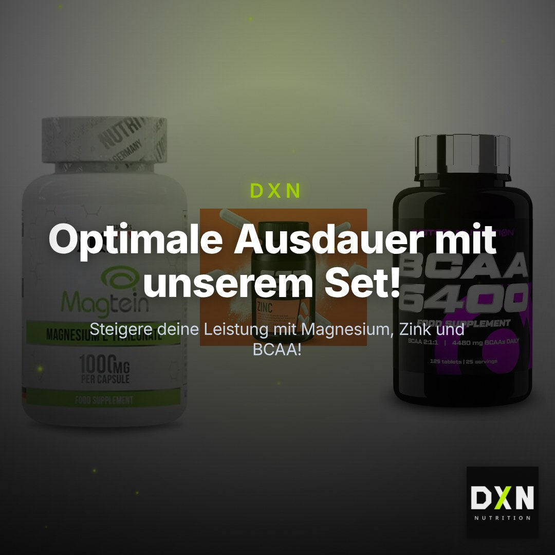 Ausdauer-Set: MST Magnesium + ESN Zinc + Scitec BCAA 6400 – Clean Showcase Plus