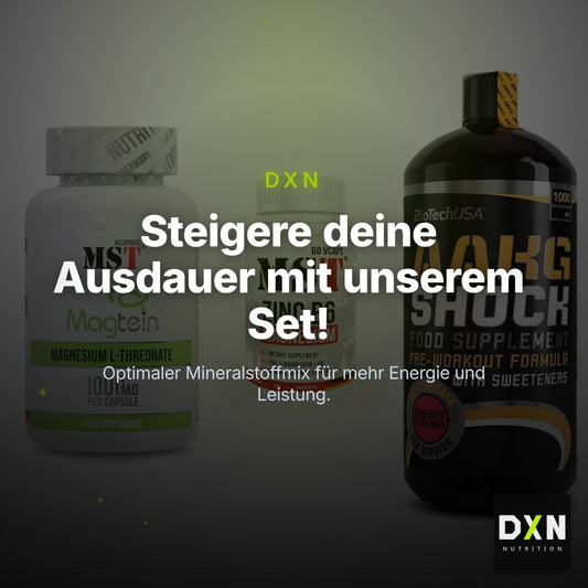 Ausdauer-Set: MST Magnesium + MST Zinc + BioTech AAKG – Clean Showcase Plus
