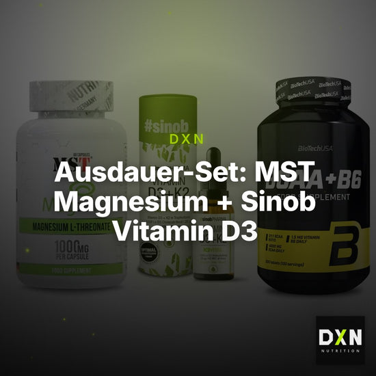 Ausdauer-Set: MST Magnesium + Sinob Vitamin D3 + BioTech BCAA+B6 – Clean Showcase Plus