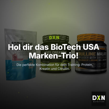 BioTech USA Marken-Trio: 100% Pure + Creatine + Citrulline – Clean Showcase Plus