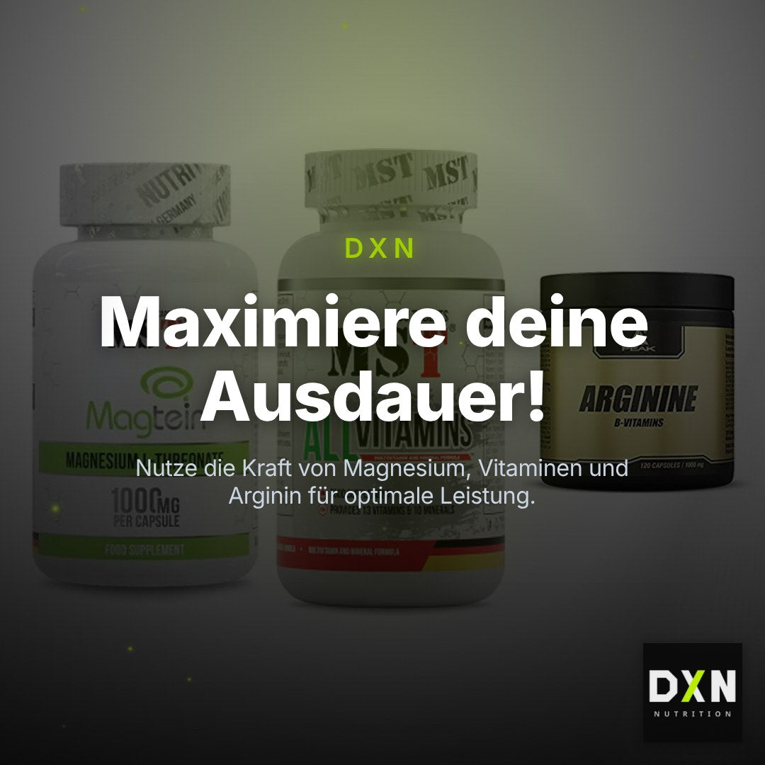 Ausdauer-Set: MST Magnesium + MST All Vitamins + Peak Arginin – Clean Showcase Plus