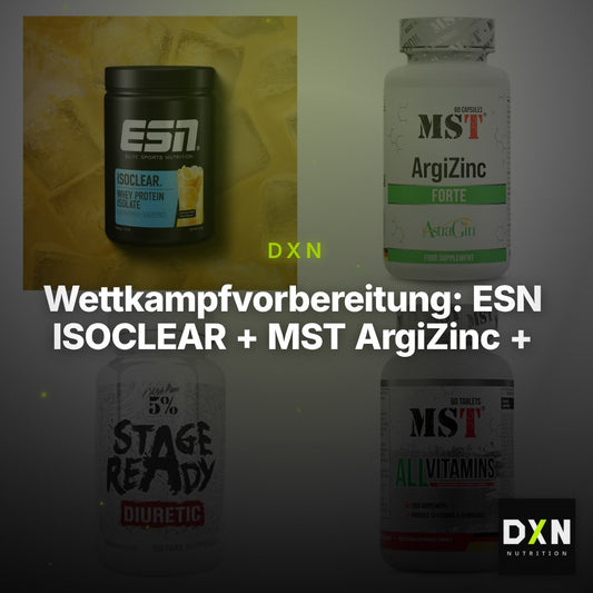 Wettkampfvorbereitung: ESN ISOCLEAR + MST ArgiZinc + 2 weitere – Clean Showcase Plus