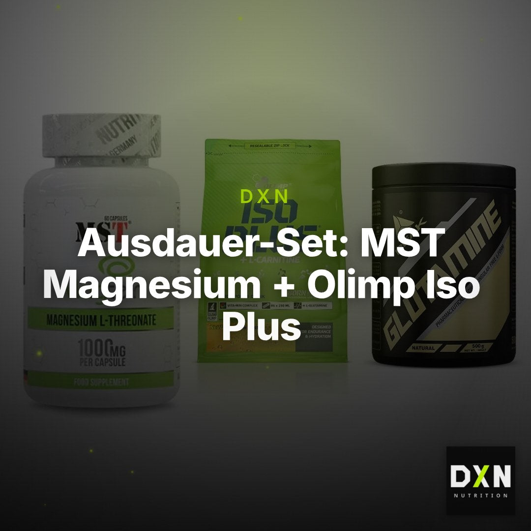Ausdauer-Set: MST Magnesium + Olimp Iso Plus + Peak Glutamin – Clean Showcase Plus