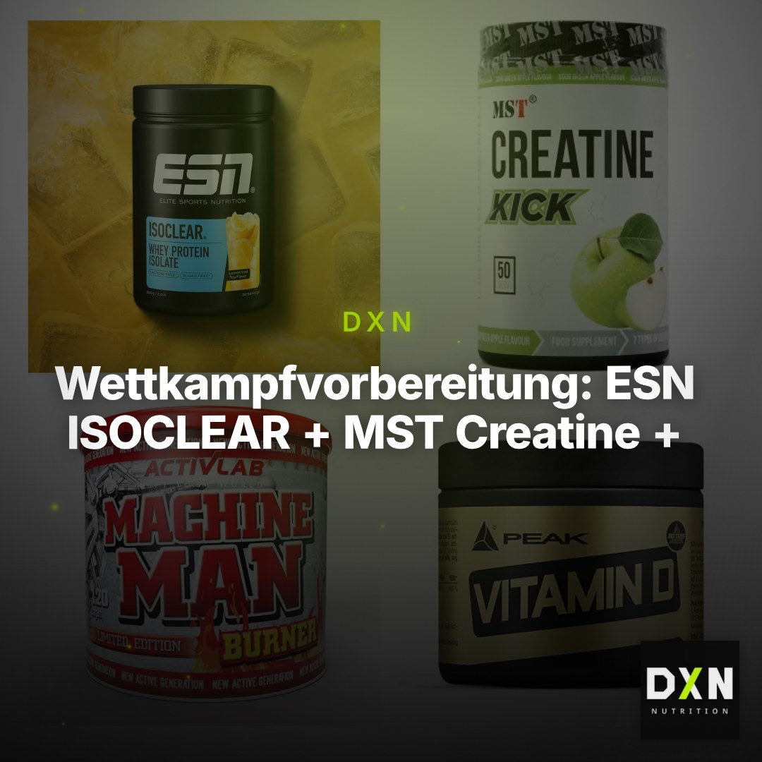 Wettkampfvorbereitung: ESN ISOCLEAR + MST Creatine + 2 weitere – Clean Showcase Plus