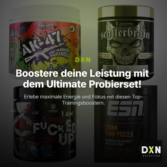 Booster-Probierset: AK47 Labs + Kevin Levrone + 2 weitere – Clean Showcase Plus