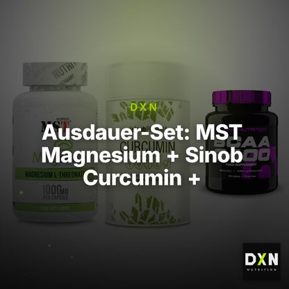 Ausdauer-Set: MST Magnesium + Sinob Curcumin + Scitec BCAA 6400 – Clean Showcase Plus