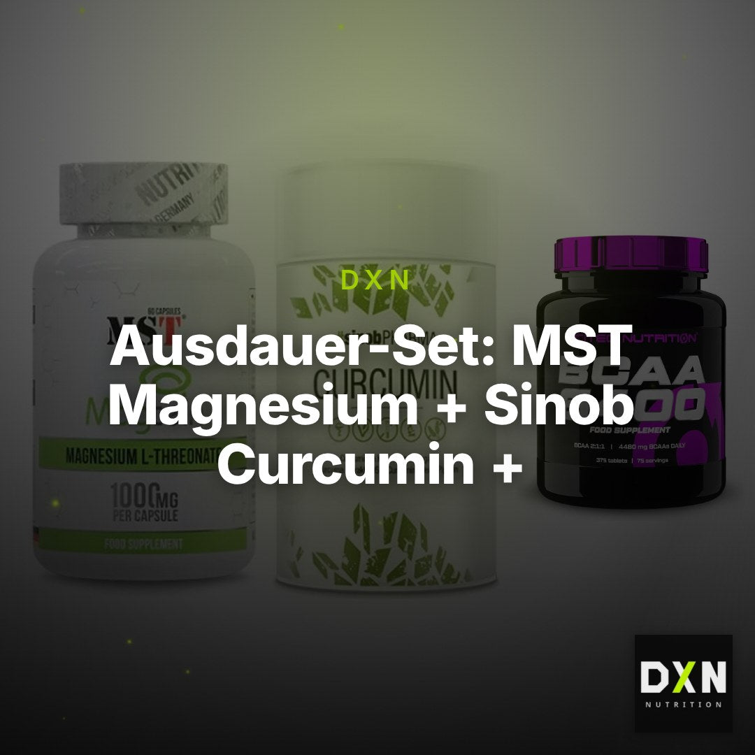 Ausdauer-Set: MST Magnesium + Sinob Curcumin + Scitec BCAA 6400 – Clean Showcase Plus