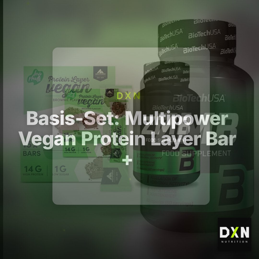 Basis-Set: Multipower Vegan Protein Layer Bar + BioTech ZMB – Clean Showcase Plus