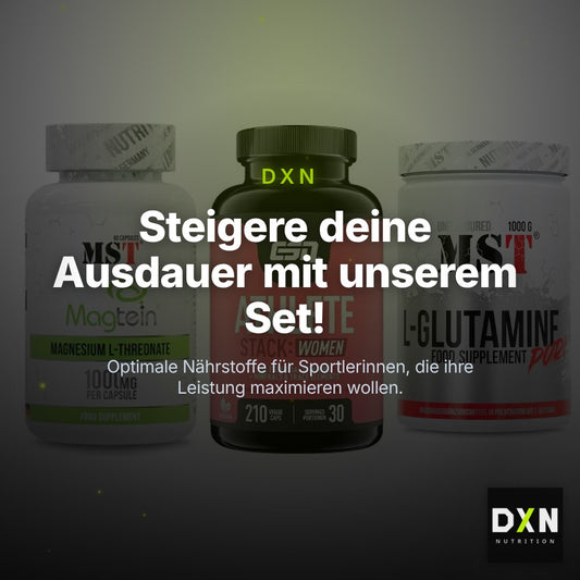 Ausdauer-Set: MST Magnesium + ESN Athlete + MST Glutamine – Clean Showcase Plus