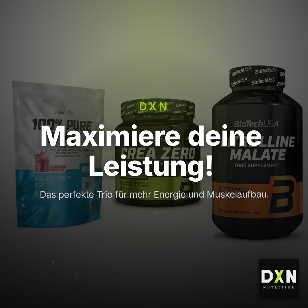 BioTech USA Marken-Trio: 100% Pure + Crea Zero + Citrulline – Clean Showcase Plus
