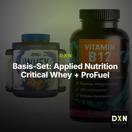 Basis-Set: Applied Nutrition Critical Whey + ProFuel Vitamin B12 240 – Clean Showcase Plus