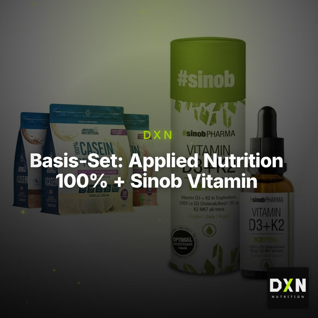 Basis-Set: Applied Nutrition 100% + Sinob Vitamin D3 + K2 – Clean Showcase Plus