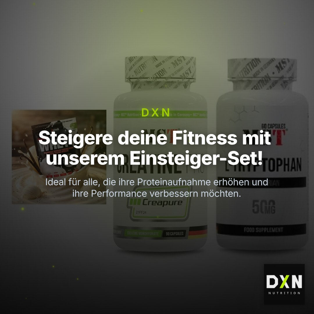 Einsteiger-Set: Sinob Honest + MST Creatine Pro + MST Tryptophan – Clean Showcase Plus
