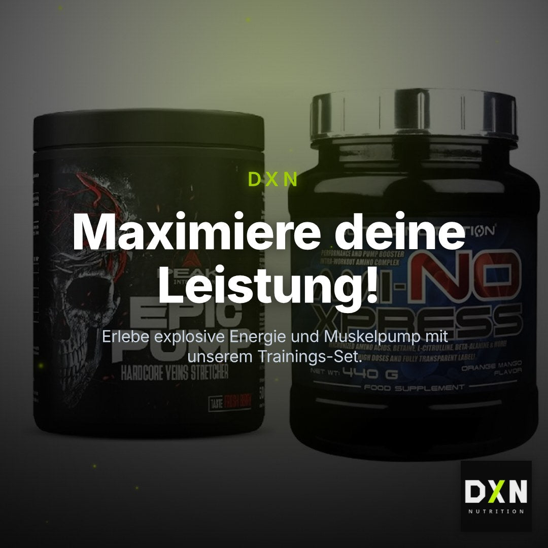 Trainings-Set: Peak EPIC Pump 500g (Fresh + Scitec Ami-NO Xpress 440g – Clean Showcase Plus