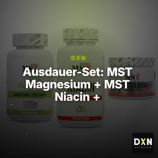 Ausdauer-Set: MST Magnesium + MST Niacin + MST Glutamine – Clean Showcase Plus