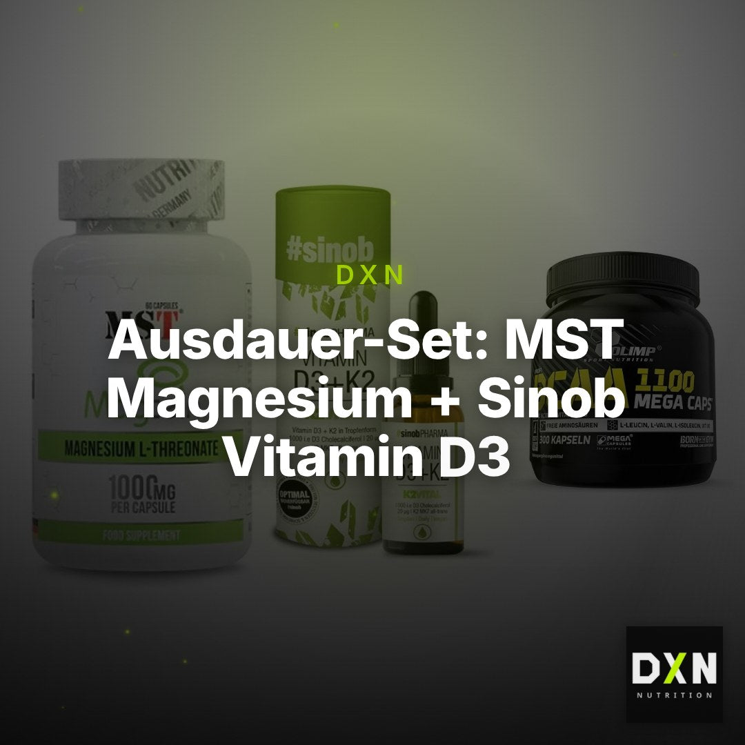 Ausdauer-Set: MST Magnesium + Sinob Vitamin D3 + Olimp BCAA Mega – Clean Showcase Plus