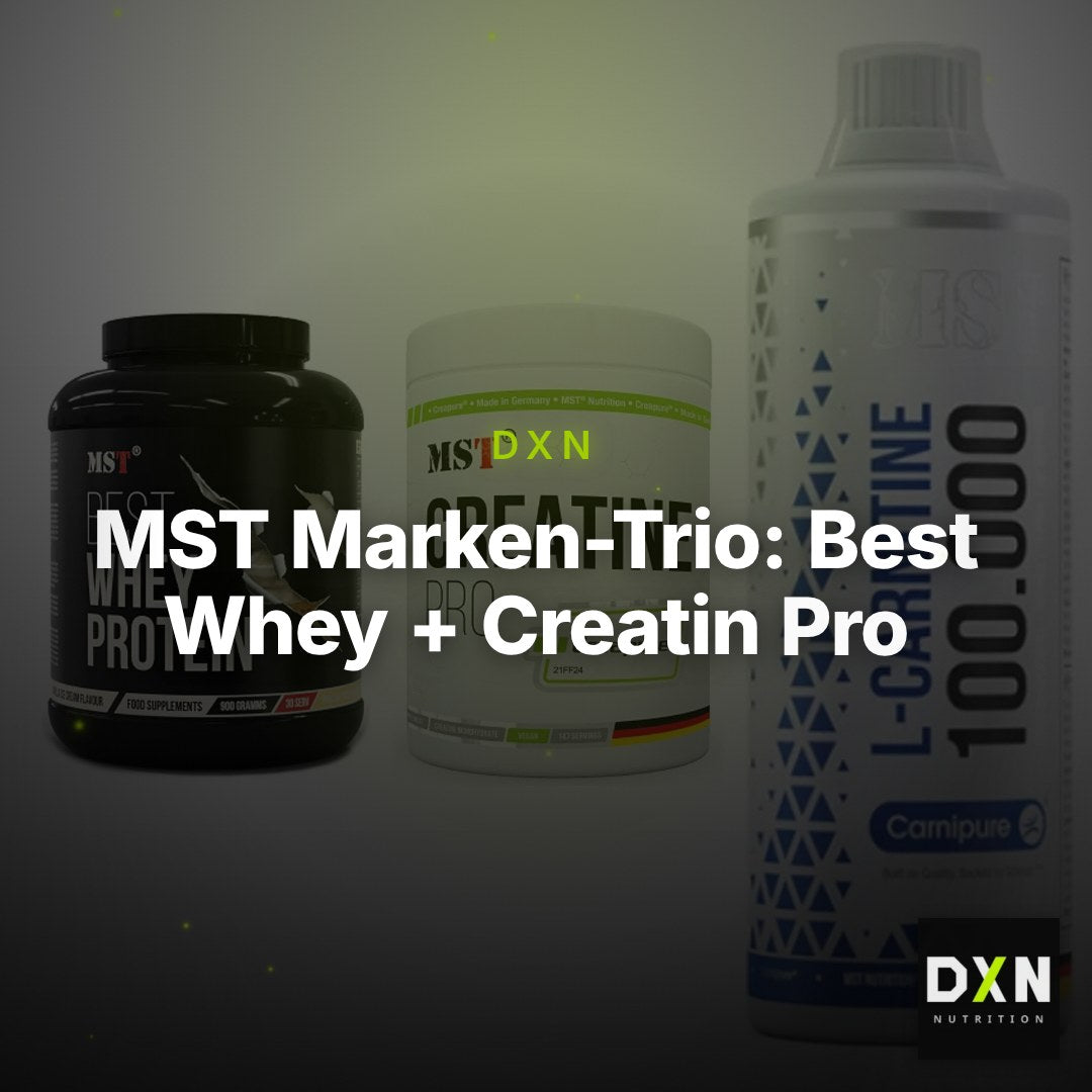 MST Marken-Trio: Best Whey + Creatin Pro + L-Carnitine – Clean Showcase Plus