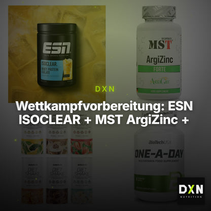 Wettkampfvorbereitung: ESN ISOCLEAR + MST ArgiZinc + 2 weitere – Clean Showcase Plus