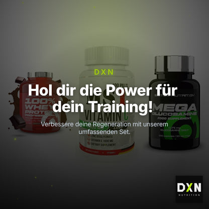 Regenerations-Set: Scitec 100% + MST Vitamin C + Scitec Mega – Clean Showcase Plus