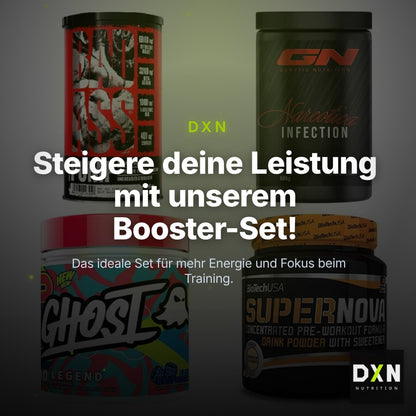 Booster-Probierset: BAD ASS Pump + GN Narcotica Infection + 2 weitere – Clean Showcase Plus