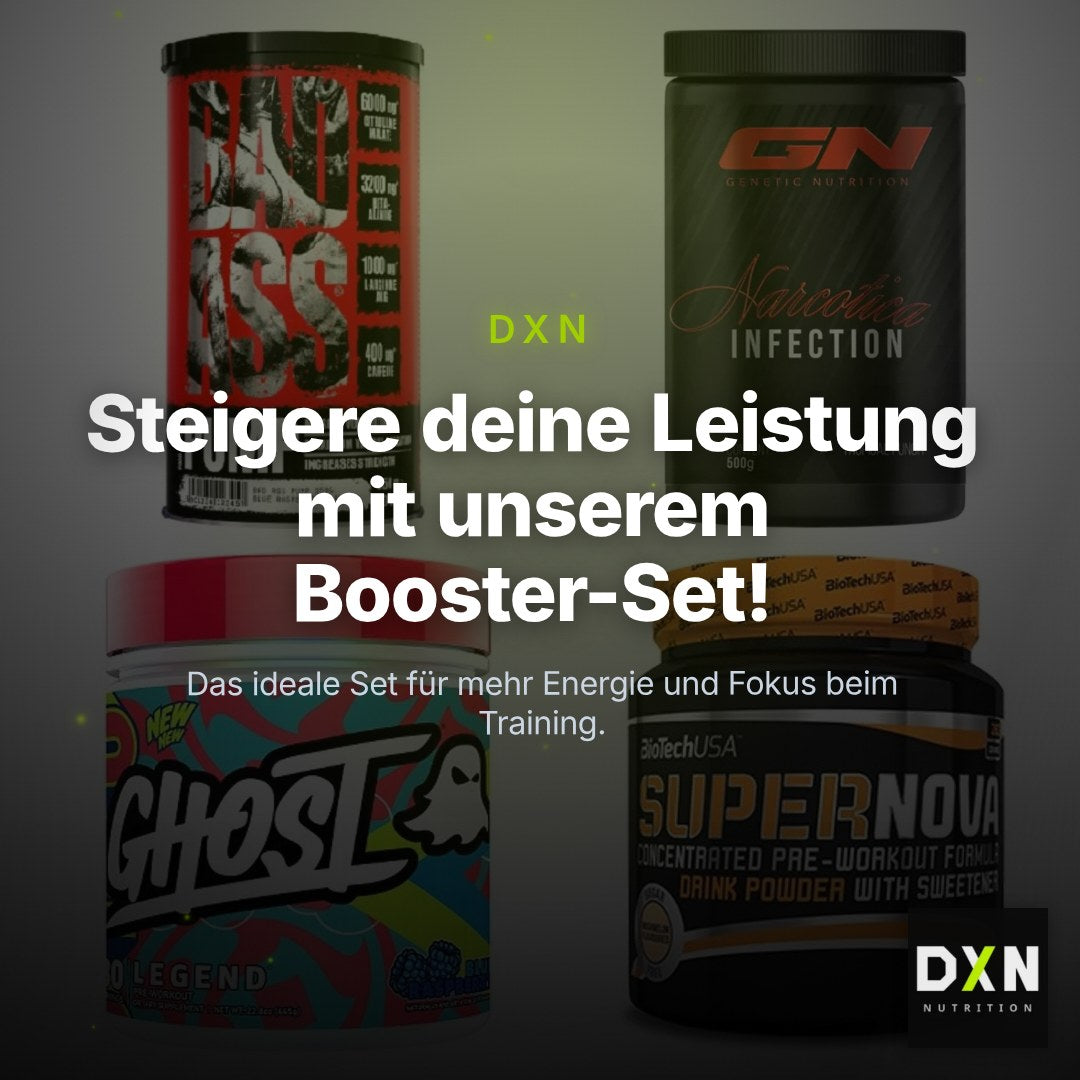 Booster-Probierset: BAD ASS Pump + GN Narcotica Infection + 2 weitere – Clean Showcase Plus