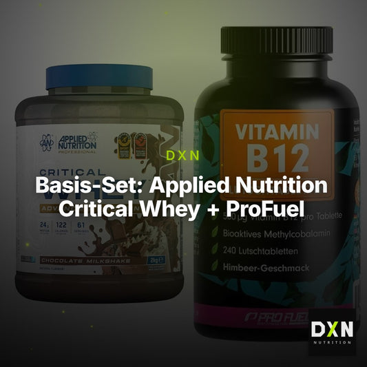 Basis-Set: Applied Nutrition Critical Whey + ProFuel Vitamin B12 240 – Clean Showcase Plus