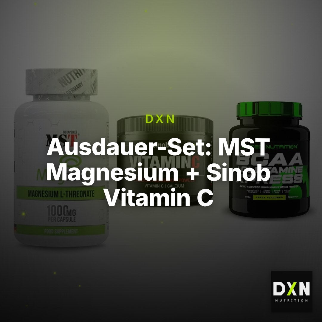 Ausdauer-Set: MST Magnesium + Sinob Vitamin C + Scitec BCAA – Clean Showcase Plus