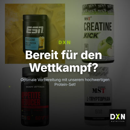 Wettkampfvorbereitung: ESN ISOCLEAR + MST Creatine + 2 weitere – Clean Showcase Plus