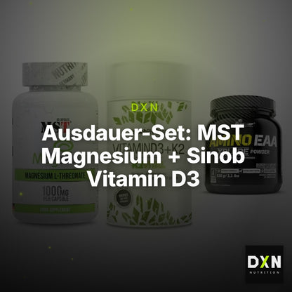 Ausdauer-Set: MST Magnesium + Sinob Vitamin D3 + Olimp Amino EAA – Clean Showcase Plus